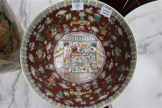 A large Chinese punch bowl